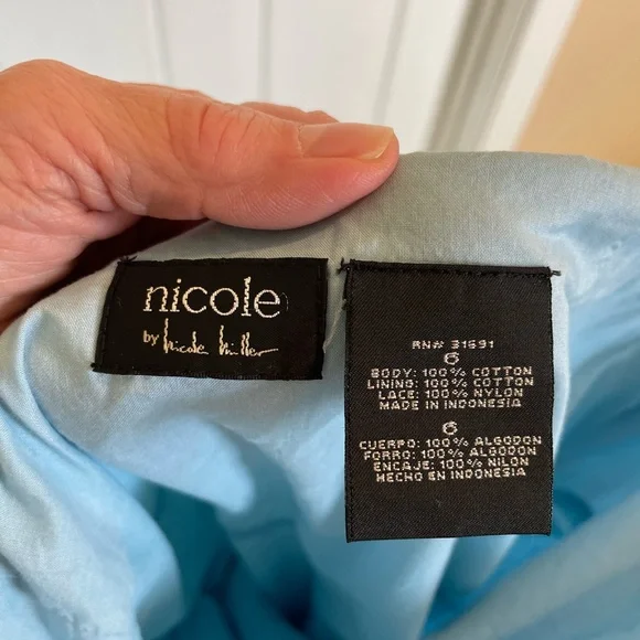 Nicole Miller Baby Blue Tiered Cotton Skirt - Picture 5 of 5